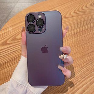 Чехол для Iphone 15 Pro Max Стеклянный матовый + стекло на камеру TPU+Glass Sapphire matte case