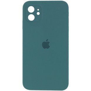 Чехол для iPhone 11 Silicone Full camera зеленый / закрытый низ + защита камеры