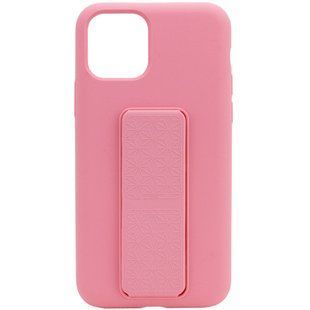 Чехол Silicone Case Hand Holder для Apple iPhone 11 (6.1") (Розовый / Pink)