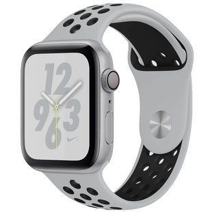 Силиконовый ремешок Sport Nike+ для Apple watch 42mm / 44mm (Gray / Black)