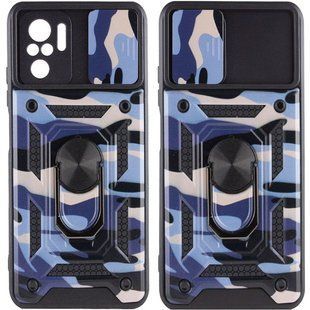 Ударопрочный чехол Camshield Serge Ring Camo для Xiaomi Redmi Note 10 / Note 10s / Poco M5s Фиолетовый / Army Purple