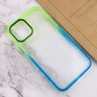 Чехол TPU+PC Fresh sip series для Apple iPhone 14 Pro Max (6.7") Бирюзовый / Лимонный