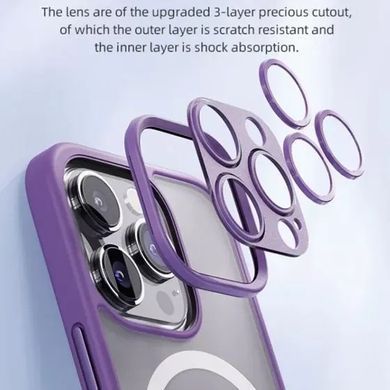 Чехол для iPhone 14 Pro Max Rock Full Camera Protection Case Guard Touch Magnetic Case White