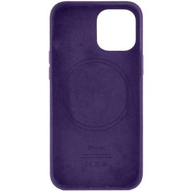 Кожаный чехол Leather Case (AA) with MagSafe для Apple iPhone 14 (6.1"") Фиолетовый / Amethys