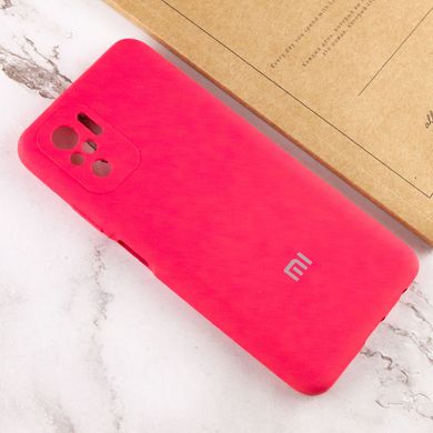 Чохол Silicone Cover Full Camera (AA) для Xiaomi Redmi Note 10 / Note 10s Рожевий / Barbie pink