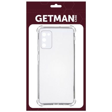 TPU чохол GETMAN Ease logo посилені кути для Samsung Galaxy A03s Безбарвний (прозорий)