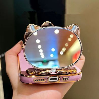 Чохол для iPhone 14 Plus Hello Kitty + дзеркало Pink