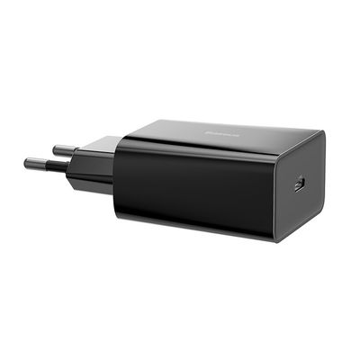 Адаптер мережевий BASEUS Type-C to Lightning cable Speed ​​Mini PD Single Type-C Quick Charger | 1Type-C, 3A, 18W, QC / PD | чорний