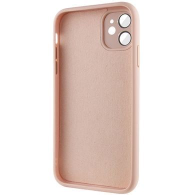 Чехол для iPhone 11 Стеклянный матовый + стекло на камеру с микрофиброй TPU+Glass Sapphire Midnight Pink