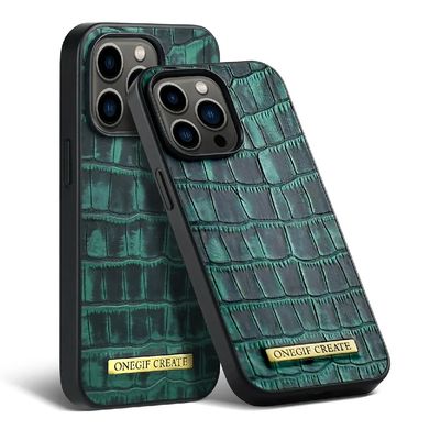 Чехол для iPhone 12 / 12 Pro OneGif Crocodile Green