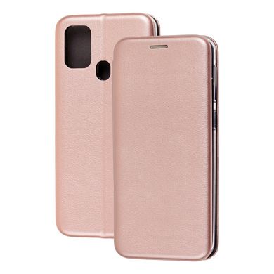 Чехол книжка Premium для Samsung Galaxy M31 (M315) розово-золотистый