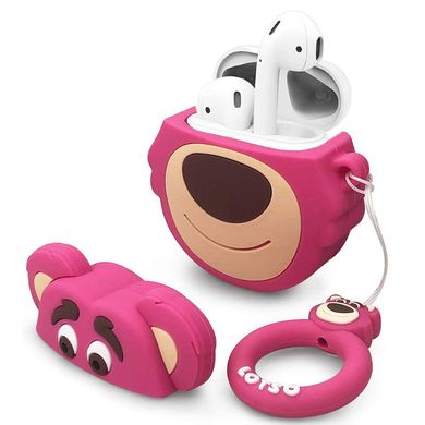 Силиконовый футляр Disney series для наушников AirPods + кольцо (Лотсо / Розовый)