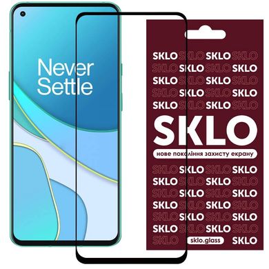 Защитное стекло SKLO 3D (full glue) для OnePlus 8T, Черный