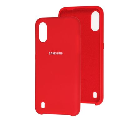Чохол для Samsung Galaxy A01 (A015) Silky Soft Touch червоний