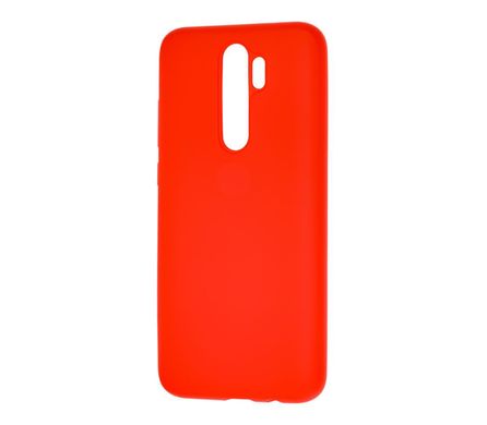 Чехол для Xiaomi Redmi Note 8 Pro Silicone Full красный с закрытым низом и микрофиброй
