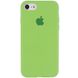 Чехол Apple silicone case for iPhone 7/8 с микрофиброй и закрытым низом Мятный / Mint
