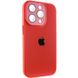 Чехол для iPhone 11 Pro Max Стеклянный матовый + стекло на камеру с микрофиброй TPU+Glass Sapphire Midnight Red