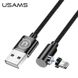 Кабель USAMS магнитный Lightning Right-angle Magnetic Charging Cable U54 US-SJ444 |1m, 2A| Black, Black