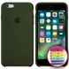 Чехол silicone case for iPhone 6/6s с микрофиброй и закрытым низом Virid / Темно - зеленый