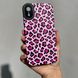 Чехол для iPhone XR Rubbed Print Silicone Pink leopard