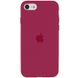 Чехол Silicone Case Full Protective (AA) для Apple iPhone SE (2020) (Красный / Rose Red)