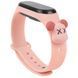 Силіконовий ремінець Cartoon Face для Xiaomi Mi Band 5 (Рожевий / Ведмідь KAWS)