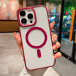 Чохол для iPhone 14 Pro Max Matte Acrylic MagSafe Bordo