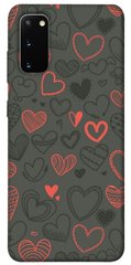 Чехол для Samsung Galaxy S20 PandaPrint Милые сердца паттерн