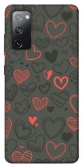 Чехол для Samsung Galaxy S20 FE PandaPrint Милые сердца паттерн