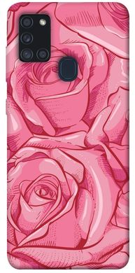 Чехол для Samsung Galaxy A21s PandaPrint Розы карандашом цветы