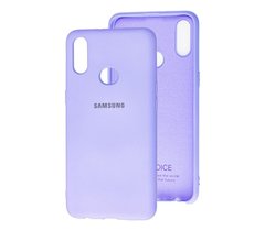 Чохол для Samsung Galaxy A10s (A107) Silicone Full фіалковий з закритим низом і мікрофіброю