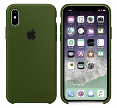 Чехол silicone case for iPhone X/XS Virid / Зелений
