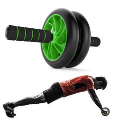 Гимнастическое спортивное фитнес колесо Double wheel Abs health abdomen round | Тренажер-ролик для мышц