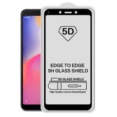 5D стекло для Xiaomi Redmi 6 / 6a Черное - Полный клей / Full Glue