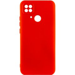 Чехол для Xiaomi Poco C40 Silicone Full camera закрытый низ + защита камеры Красный / Red
