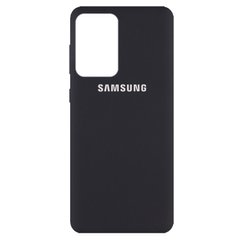 Чехол для Samsung Galaxy A72 4G / A72 5G Silicone Full Черный с закрытым низом и микрофиброй