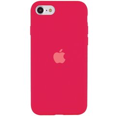 Чехол Silicone Case Full Protective (AA) для Apple iPhone SE (2020) (Розовый / Hot Pink)