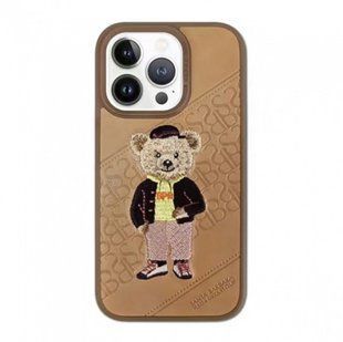 Чохол для iPhone 14 Pro Max Polo Crete Leather Case Santa Barbara Bear Brown