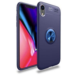 TPU чохол Deen ColorRing під магнітний тримач (opp) для Apple iPhone XR (6.1 "") Синій / Синій