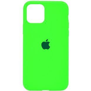 Чехол для iPhone 11 Silicone Full neon green / ярко - зеленый / закрытый низ