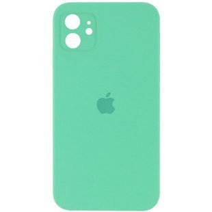 Чехол для iPhone 11 Silicone Full camera зеленый / закрытый низ + защита камеры