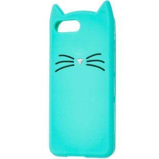 Силіконова накладка 3D Cat для Apple iPhone 7 plus / 8 plus (5.5 ") (Бірюзовий)