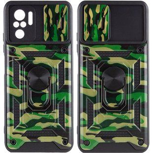 Ударопрочный чехол Camshield Serge Ring Camo для Xiaomi Redmi Note 10 / Note 10s / Poco M5s Зеленый / Army Green