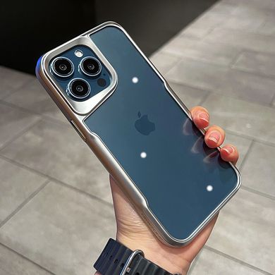 Чехол для Iphone 12 Pro Max Metal HD Clear Case Silver