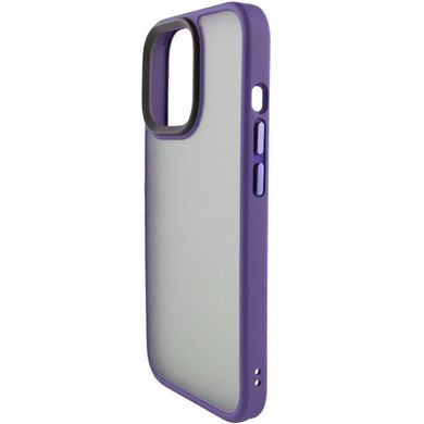 TPU+PC чехол Metal Buttons для Apple iPhone 13 Pro (6.1"") Темно-фиолетовый