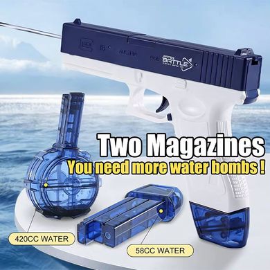 Водный аккумуляторный пистолет Glock Water Gun (250ml) with lithium battery (Blue)