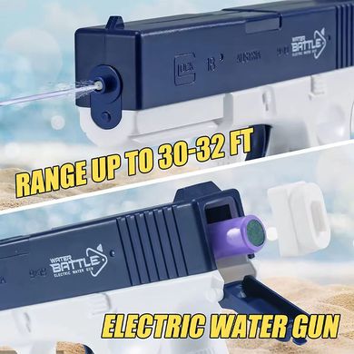 Водяний акумуляторний пістолет Glock Water Gun (250ml) with lithium battery (Blue)