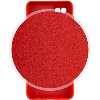 Чехол для Samsung A12 / M12 Silicone Full с закрытым низом и микрофиброй Красный / Red