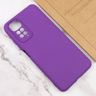 Чехол для Xiaomi Redmi Note 11 (Global) / Note 11S Silicone Full camera закрытый низ + защита камеры Фиолетовий / Purple