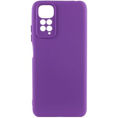 Чехол для Xiaomi Redmi Note 11 (Global) / Note 11S Silicone Full camera закрытый низ + защита камеры Фиолетовий / Purple